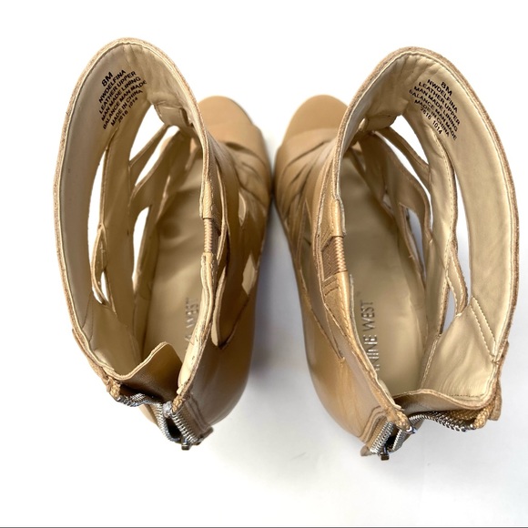 NINE WEST Nude Cage Style High Heel Ankle Bootie -Delfina- - Picture 8 of 16